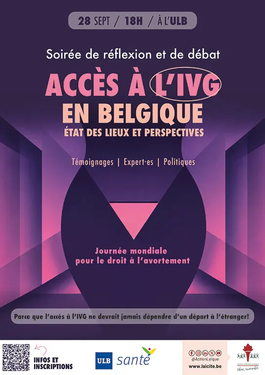 Accès à l'IVG en Belgique. État des lieux et perspectives. Conférence 28 septembre 2026 ULB