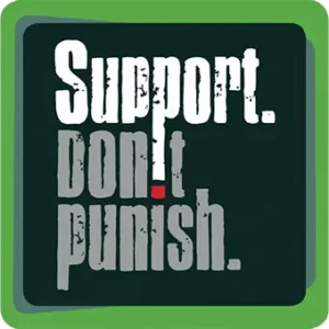 Support. Don't punish (logo)