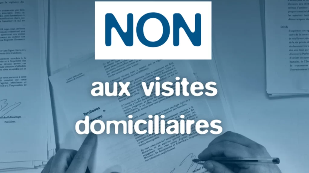 NON aux visites domiciliaires. Action des Territoires de la Mémoire